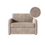 Fauteuil convertible couchage 70x190cm tissu taupe matelas 13cm Fauteuil convertible couchage 70x190cm tissu taupe matelas 13cm