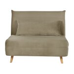 Fauteuil convertible velours vert olive Fauteuil convertible velours vert olive