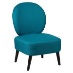Fauteuil crapaud tissu coloris bleu canard