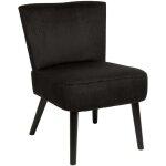 Fauteuil crapaud en tissu noir