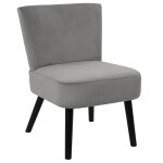 Fauteuil crapaud en velours ctel gris