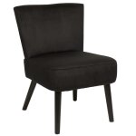 Fauteuil crapaud en velours ctel noir
