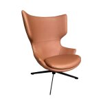 Fauteuil design rotatif en simili cuir marron Fauteuil design rotatif en simili cuir marron