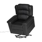 Fauteuil lectrique inclinable en simili noir