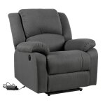 Fauteuil lectrique inclinable en tissu anthracite