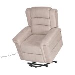 Fauteuil lectrique inclinable en tissu taupe