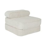 Fauteuil enfant en velours côtelé dépliable, crème Fauteuil enfant en velours côtelé dépliable, crème
