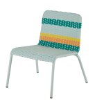 Fauteuil de jardin enfant en mtal vert clair et rsine recycle multicolore