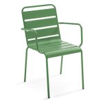 Fauteuil de jardin en m�tal vert cactus