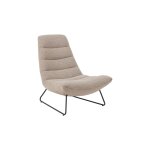 Fauteuil lounge en tissu bouclette beige Fauteuil lounge en tissu bouclette beige
