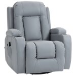 Fauteuil de massage chauffant 360° pivotant gris clair Fauteuil de massage chauffant 360° pivotant gris clair