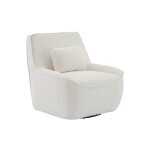 Fauteuil pivotant 360bouclette texture blanc