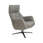 Fauteuil pivotant inclinable cuir gris Fauteuil pivotant inclinable cuir gris