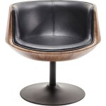 Fauteuil pivotant noir et marron