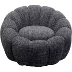 Fauteuil pivotant en polyester tressé noir Fauteuil pivotant en polyester tressé noir