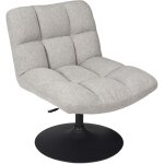 Fauteuil pivotant en tissu anton gris clair Fauteuil pivotant en tissu anton gris clair