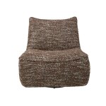Fauteuil pivotant en tissu marron Fauteuil pivotant en tissu marron
