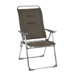 Fauteuil pliant matelass en aluminium marron l67xl63xh111