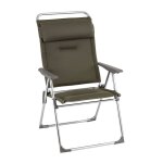Fauteuil pliant matelass en aluminium marron l68xl68xh111