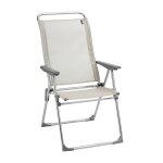 Fauteuil pliant multi - positions en aluminium beige l67xl63xh111 Fauteuil pliant multi - positions en aluminium beige l67xl63xh111