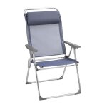 Fauteuil pliant multi - positions en aluminium bleu l68xl68xh111
