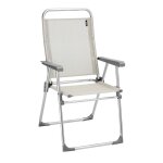 Fauteuil pliant ultra - lger en aluminium beige l62xl58xh100