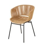 Fauteuil professionnel en acier noir et rsine beige