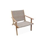 Fauteuil relax bois d'acacia et r�sine effet paillage