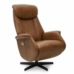 Fauteuil relax électrique en cuir marron Fauteuil relax électrique en cuir marron