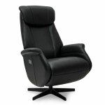 Fauteuil relax lectrique en cuir noir