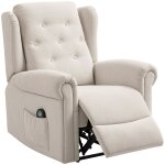 Fauteuil relax lectrique massant et chauffant beige