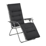 Fauteuil relax matelass zro gravit en acier gris l85xl71xh114