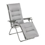 Fauteuil relax matelass zro gravit en acier gris l85xl71xh114
