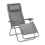Fauteuil relax matelassé zéro gravité en acier gris l87xl67xh115 Fauteuil relax matelassé zéro gravité en acier gris l87xl67xh115