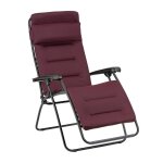Fauteuil relax matelass� z�ro gravit� en acier rouge l87xl67xh115