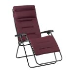 Fauteuil relax matelass zro gravit en acier rouge l96xl72xh123