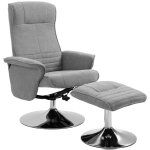 Fauteuil relax pivotant 360 tissu gris