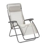 Fauteuil relax zéro gravité en acier beige l87xl67xh115 Fauteuil relax zéro gravité en acier beige l87xl67xh115