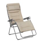 Fauteuil relax z�ro gravit� en acier beige l97xl76xh123