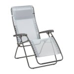 Fauteuil relax zro gravit en acier bleu l87xl67xh115