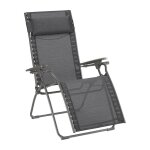 Fauteuil relax zro gravit en acier gris l85xl71xh114