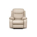 Fauteuil de relaxation électrique en tissu imitation cuir - beige Fauteuil de relaxation électrique en tissu imitation cuir - beige