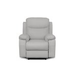 Fauteuil de relaxation électrique en tissu imitation cuir - gris clair Fauteuil de relaxation électrique en tissu imitation cuir - gris clair