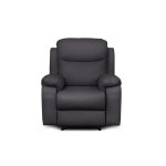 Fauteuil de relaxation électrique en tissu imitation cuir - gris foncé Fauteuil de relaxation électrique en tissu imitation cuir - gris foncé