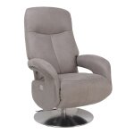 Fauteuil de relaxation lectrique en tissu microfibre gris