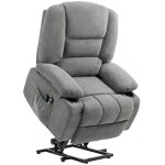 Fauteuil releveur lectrique massage et chaleur gris fonc