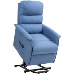 Fauteuil releveur inclinable repose - pied ajustable tissu bleu Fauteuil releveur inclinable repose - pied ajustable tissu bleu