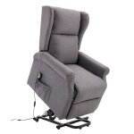 Fauteuil releveur inclinable repose - pied ajustable tissu gris chiné Fauteuil releveur inclinable repose - pied ajustable tissu gris chiné