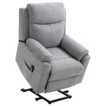 Fauteuil releveur inclinable repose - pied ajustable tissu gris chin�