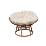 Fauteuil en rotin marron 100 cm
